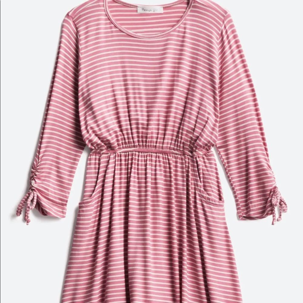 Jodie Ruched Sleeve Tie Skater Dress | Size XS‎